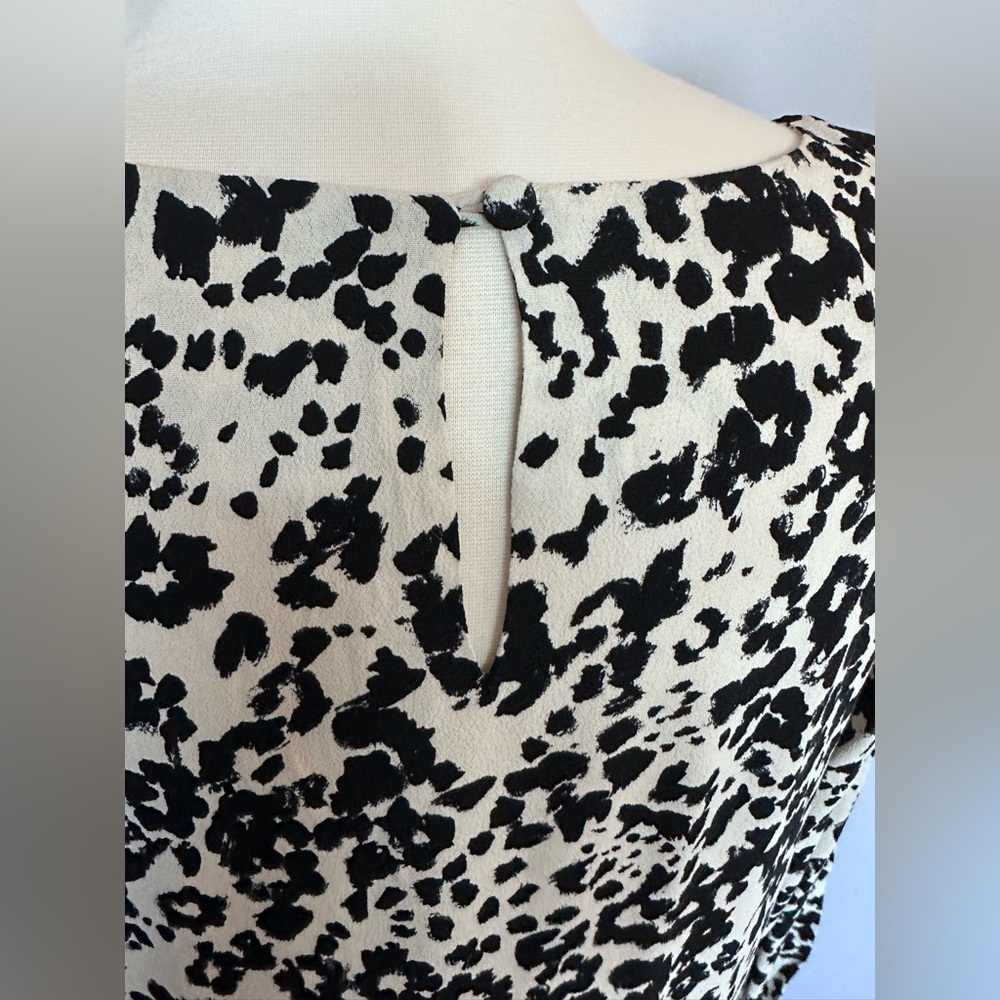 J. Crew Jules Shift Dress Mini Long-Sleeve Snowcat Leopard 12 MCM Mod Retro 60's - Picture 7 of 14